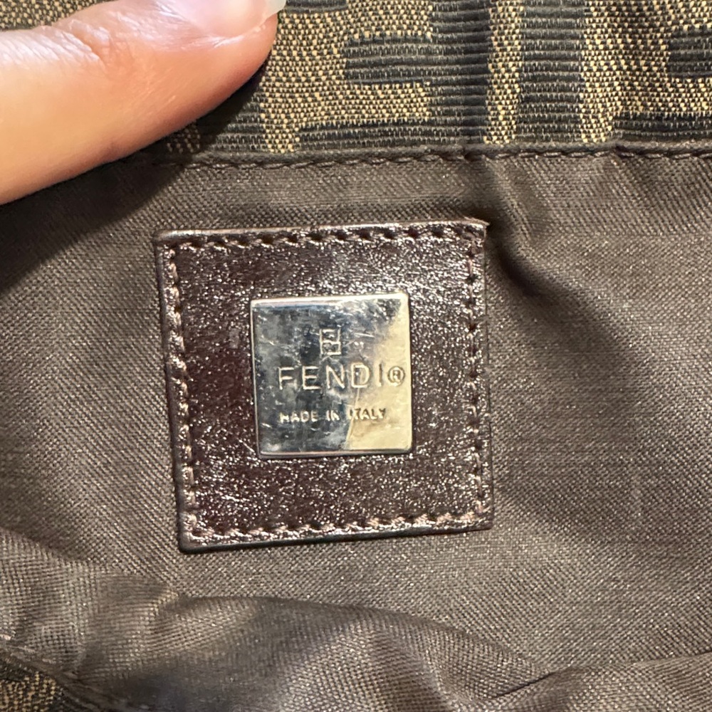 Fendi Dark Brown FF Monogram Shoulder Bag - Picture 7 of 10